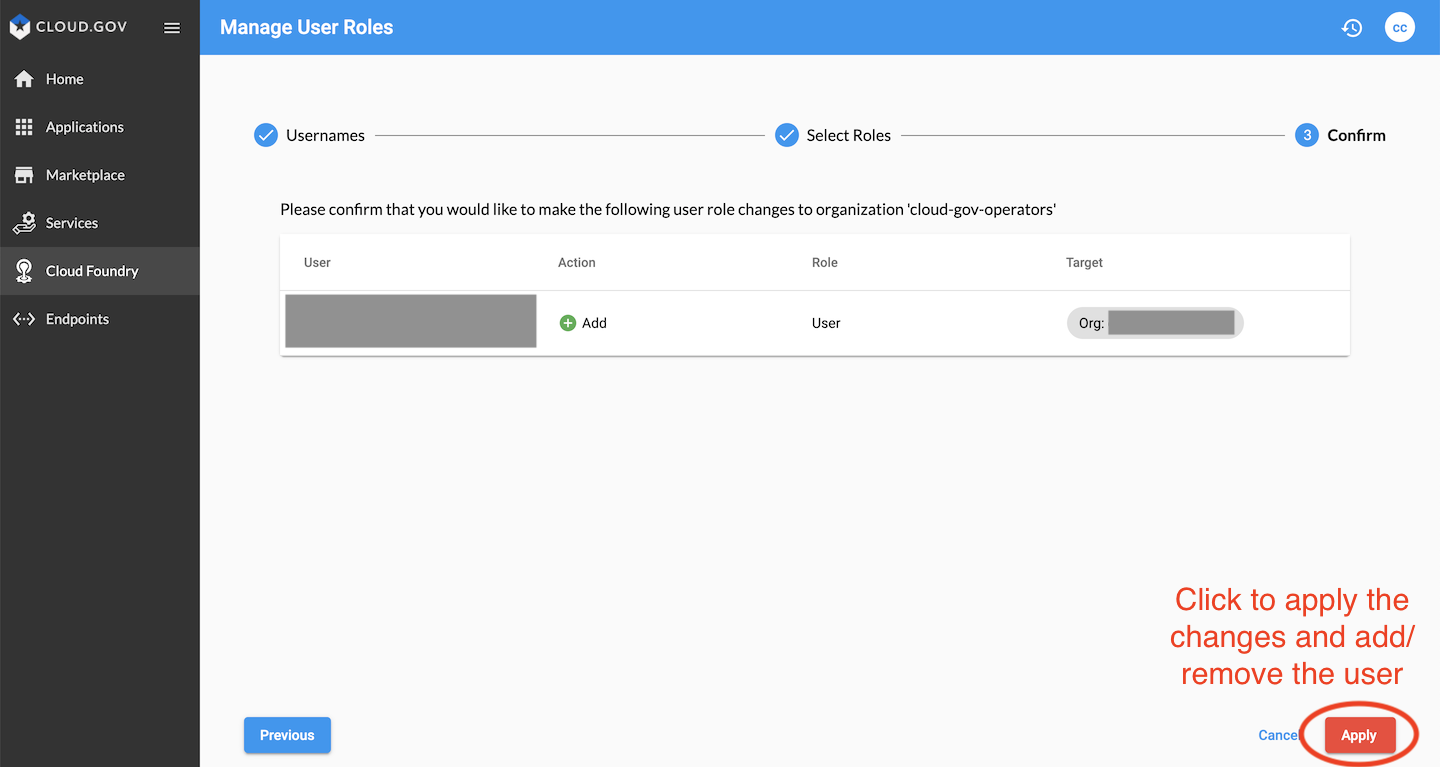 Confirm your changes and selections by clicking on the Apply button on the bottom of the screen.